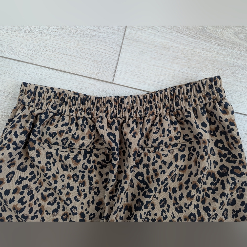 J.Crew Jamie Pants Elastic Band Leopard Print Women Size 8 - Picture 9 of 12